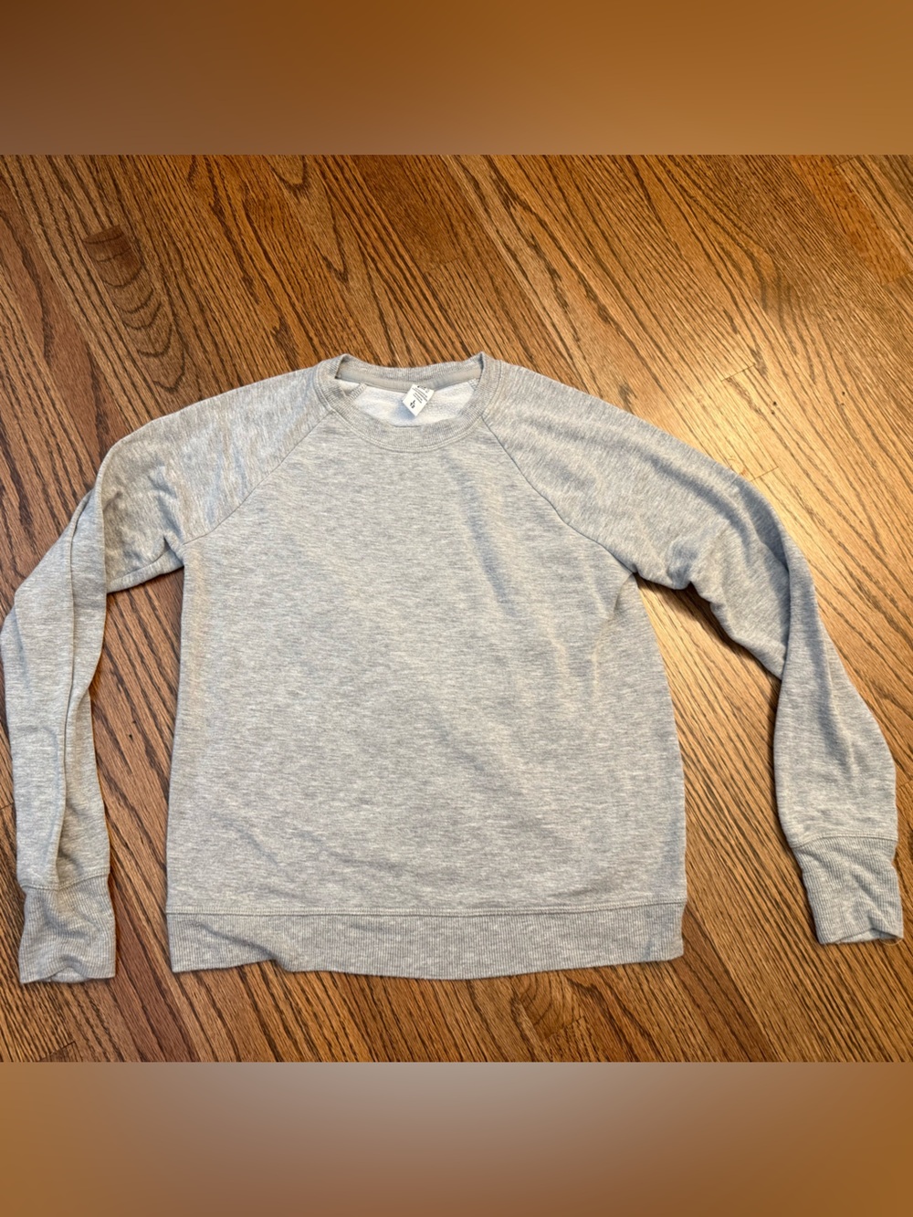 Athleta Girl Heather Gray Crewneck Sweatshirt Cross Back Detail Thumbholes L/12